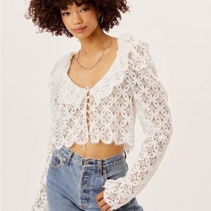 For Love and Lemons Charmaine Crop Top XL